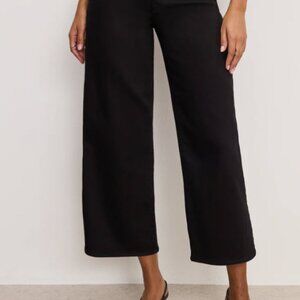 NWT GOOD AMERICAN Good Waist Palazzo Crop - Black Size 4/27